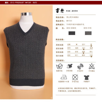 Yak Wolle / Kaschmir V-Ausschnitt Pullover Langarm Pullover / Kleidung / Garment / Strickwaren